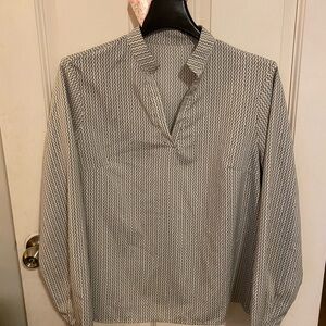 Black and White Patterned Blouse